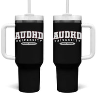 AUDHD Tumbler With Handle Neurodivergent ADHD Autism Awareness Neurotypical Gift