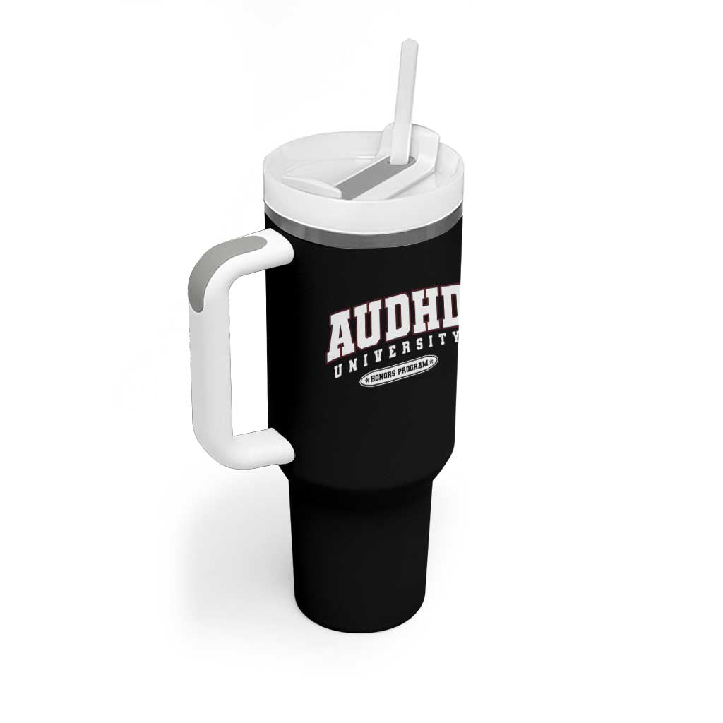 AUDHD Tumbler With Handle Neurodivergent ADHD Autism Awareness Neurotypical Gift