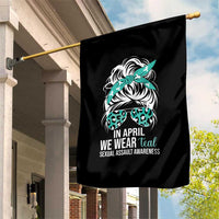 Sexual Assault Awareness Garden Flag In April We Wear Teal Women