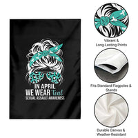 Sexual Assault Awareness Garden Flag In April We Wear Teal Women
