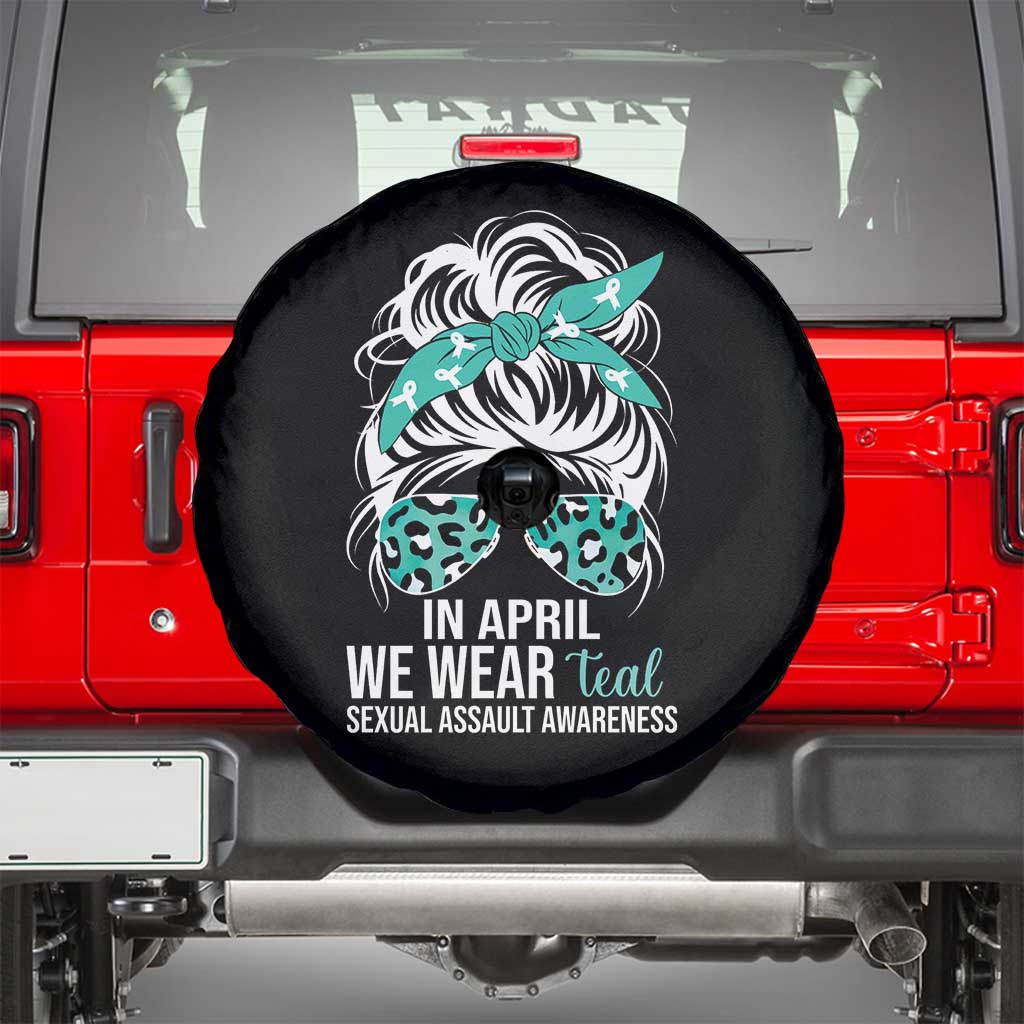 Sexual Assault Awareness Spare Tire Cover In April We Wear Teal Women