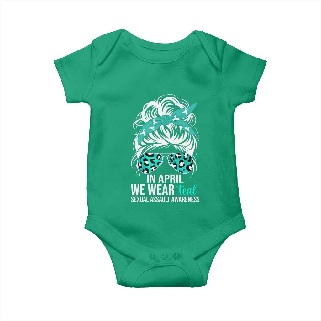 Sexual Assault Awareness Baby Onesie In April We Wear Teal Women