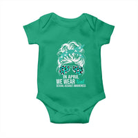 Sexual Assault Awareness Baby Onesie In April We Wear Teal Women