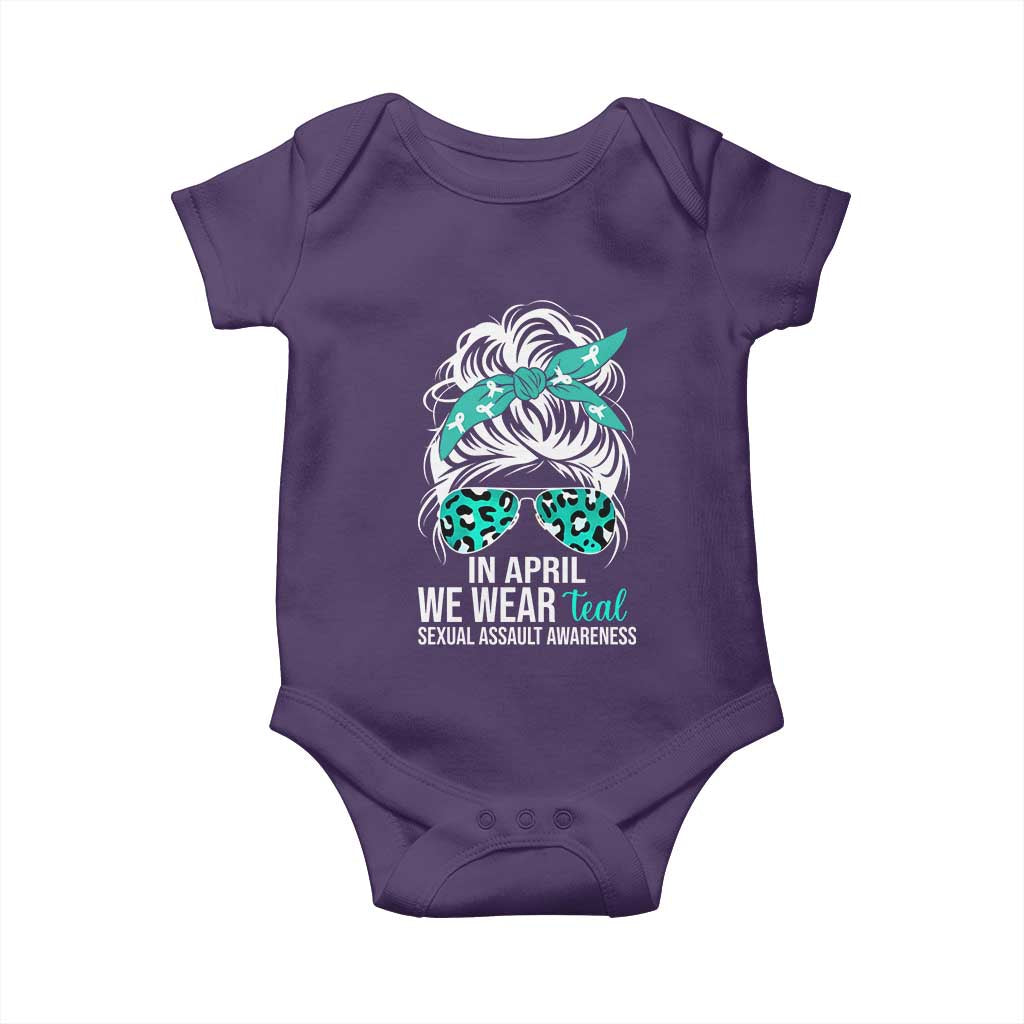 Sexual Assault Awareness Baby Onesie In April We Wear Teal Women