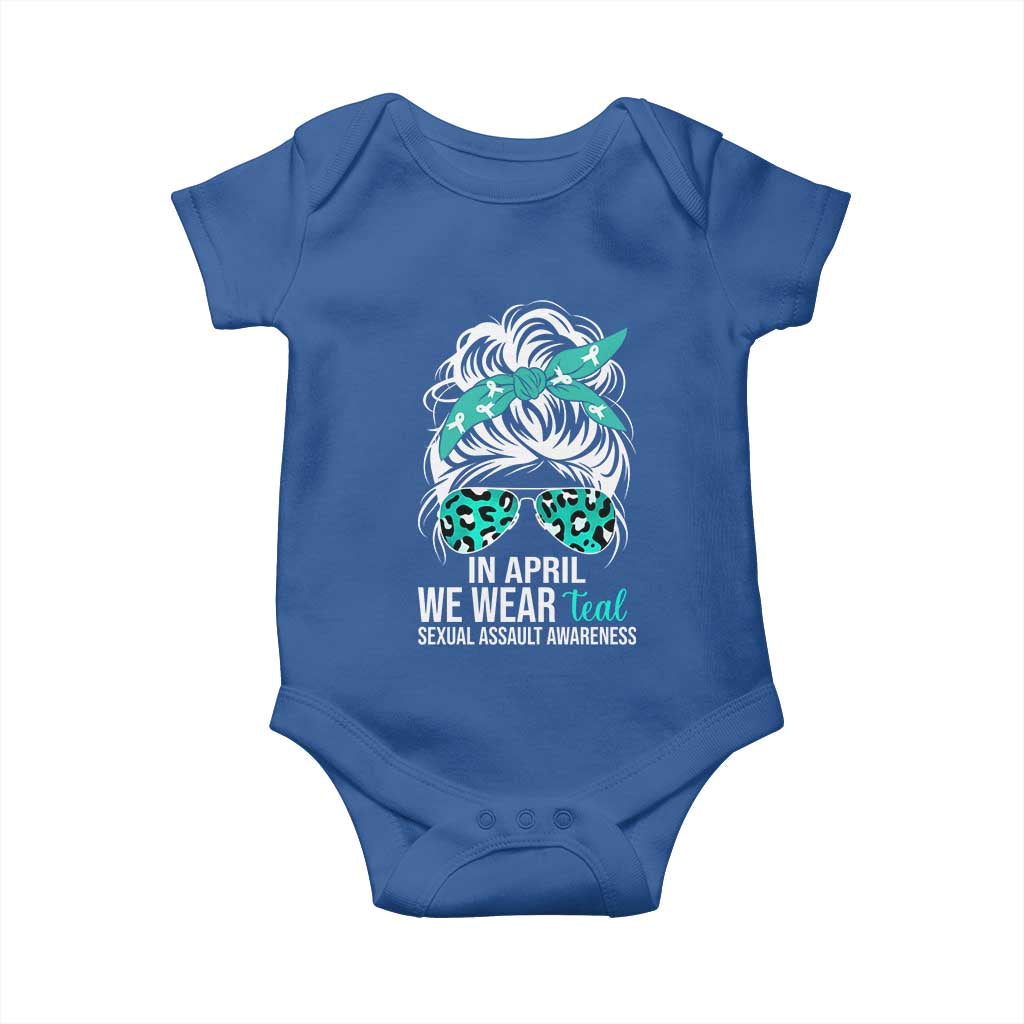 Sexual Assault Awareness Baby Onesie In April We Wear Teal Women
