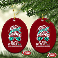Sexual Assault Awareness Ceramic Ornament In April We Wear Teal Women