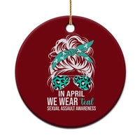 Sexual Assault Awareness Ceramic Ornament In April We Wear Teal Women