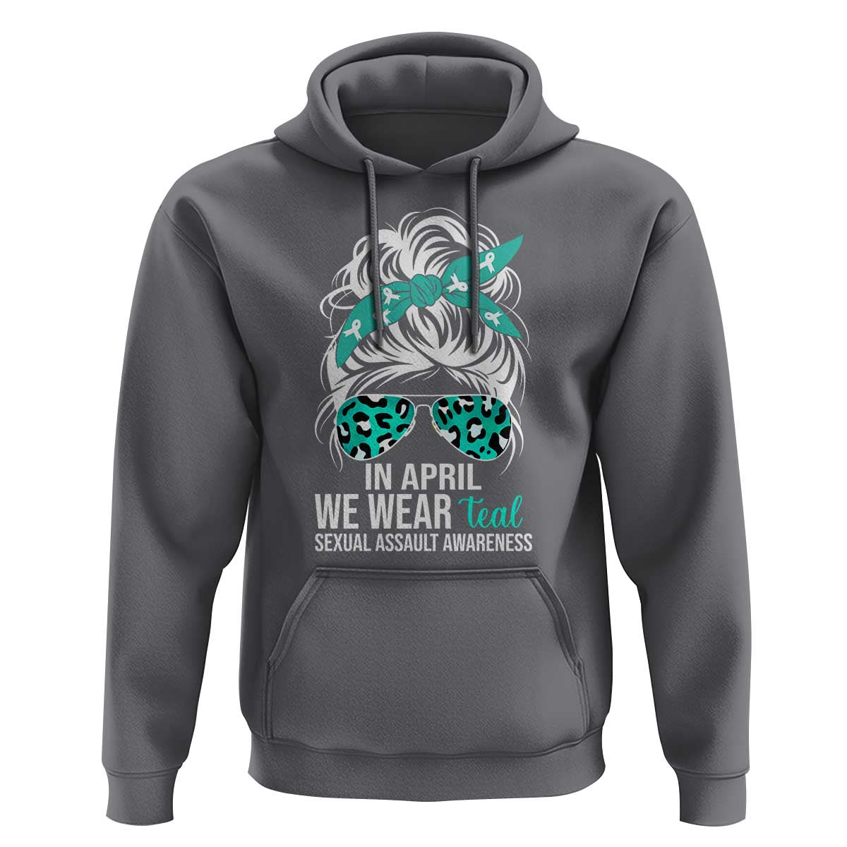 Sexual Assault Awareness Hoodie In April We Wear Teal Women