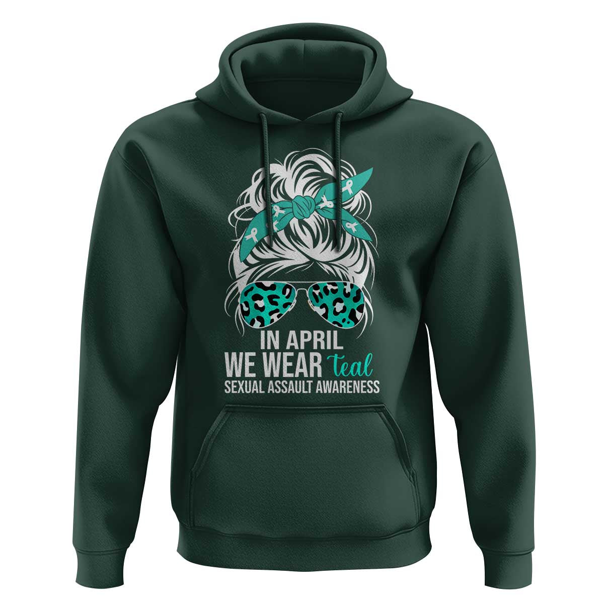 Sexual Assault Awareness Hoodie In April We Wear Teal Women