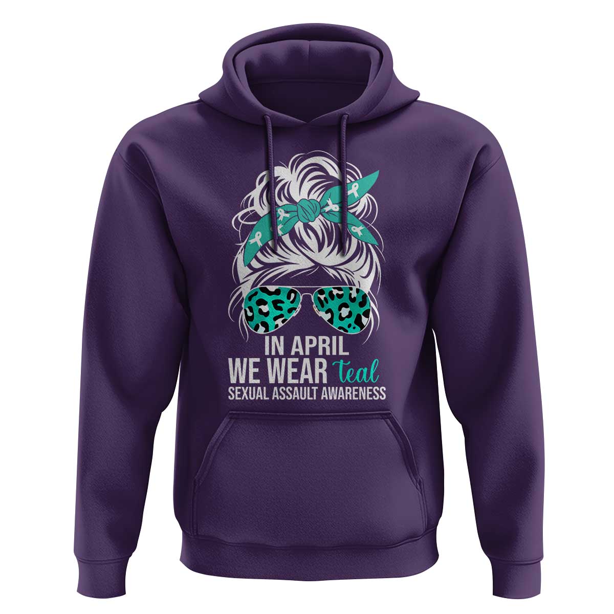 Sexual Assault Awareness Hoodie In April We Wear Teal Women