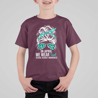 Sexual Assault Awareness T Shirt For Kid In April We Wear Teal Women