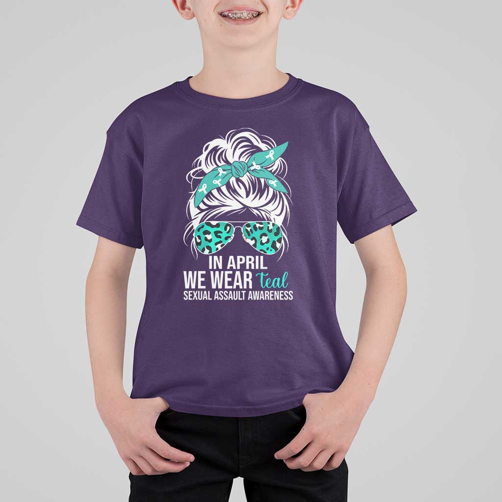 Sexual Assault Awareness T Shirt For Kid In April We Wear Teal Women