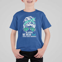 Sexual Assault Awareness T Shirt For Kid In April We Wear Teal Women