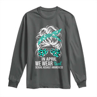 Sexual Assault Awareness Long Sleeve Shirt In April We Wear Teal Women