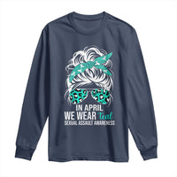 Sexual Assault Awareness Long Sleeve Shirt In April We Wear Teal Women