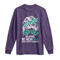 Sexual Assault Awareness Long Sleeve Shirt In April We Wear Teal Women