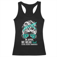 Sexual Assault Awareness Racerback Tank Top In April We Wear Teal Women