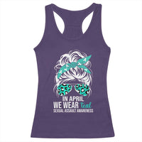Sexual Assault Awareness Racerback Tank Top In April We Wear Teal Women