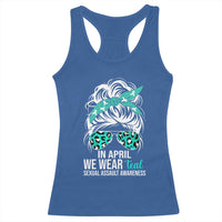 Sexual Assault Awareness Racerback Tank Top In April We Wear Teal Women