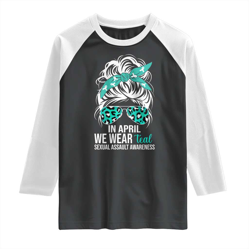 Sexual Assault Awareness Raglan Shirt In April We Wear Teal Women