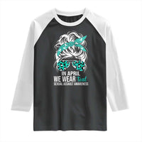 Sexual Assault Awareness Raglan Shirt In April We Wear Teal Women