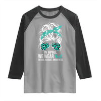 Sexual Assault Awareness Raglan Shirt In April We Wear Teal Women