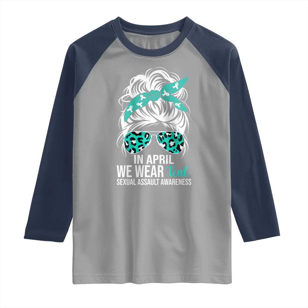 Sexual Assault Awareness Raglan Shirt In April We Wear Teal Women