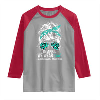 Sexual Assault Awareness Raglan Shirt In April We Wear Teal Women