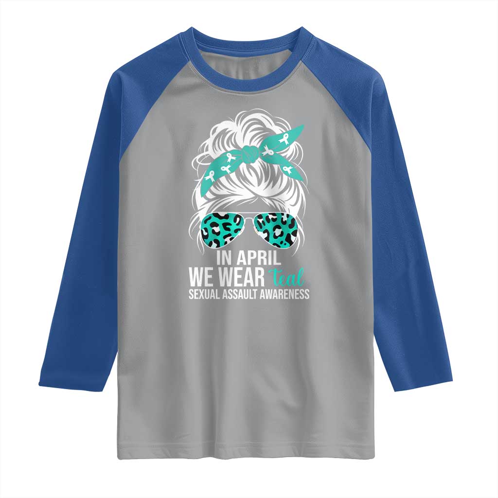 Sexual Assault Awareness Raglan Shirt In April We Wear Teal Women