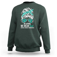 Sexual Assault Awareness Sweatshirt In April We Wear Teal Women