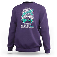 Sexual Assault Awareness Sweatshirt In April We Wear Teal Women