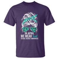 Sexual Assault Awareness T Shirt In April We Wear Teal Women