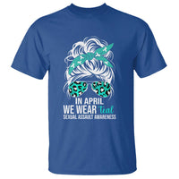 Sexual Assault Awareness T Shirt In April We Wear Teal Women