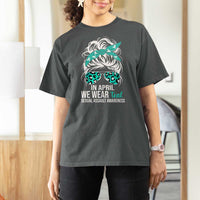 Sexual Assault Awareness T Shirt For Women In April We Wear Teal Women