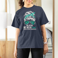Sexual Assault Awareness T Shirt For Women In April We Wear Teal Women