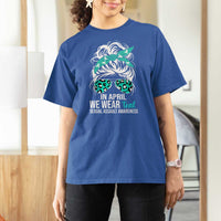 Sexual Assault Awareness T Shirt For Women In April We Wear Teal Women