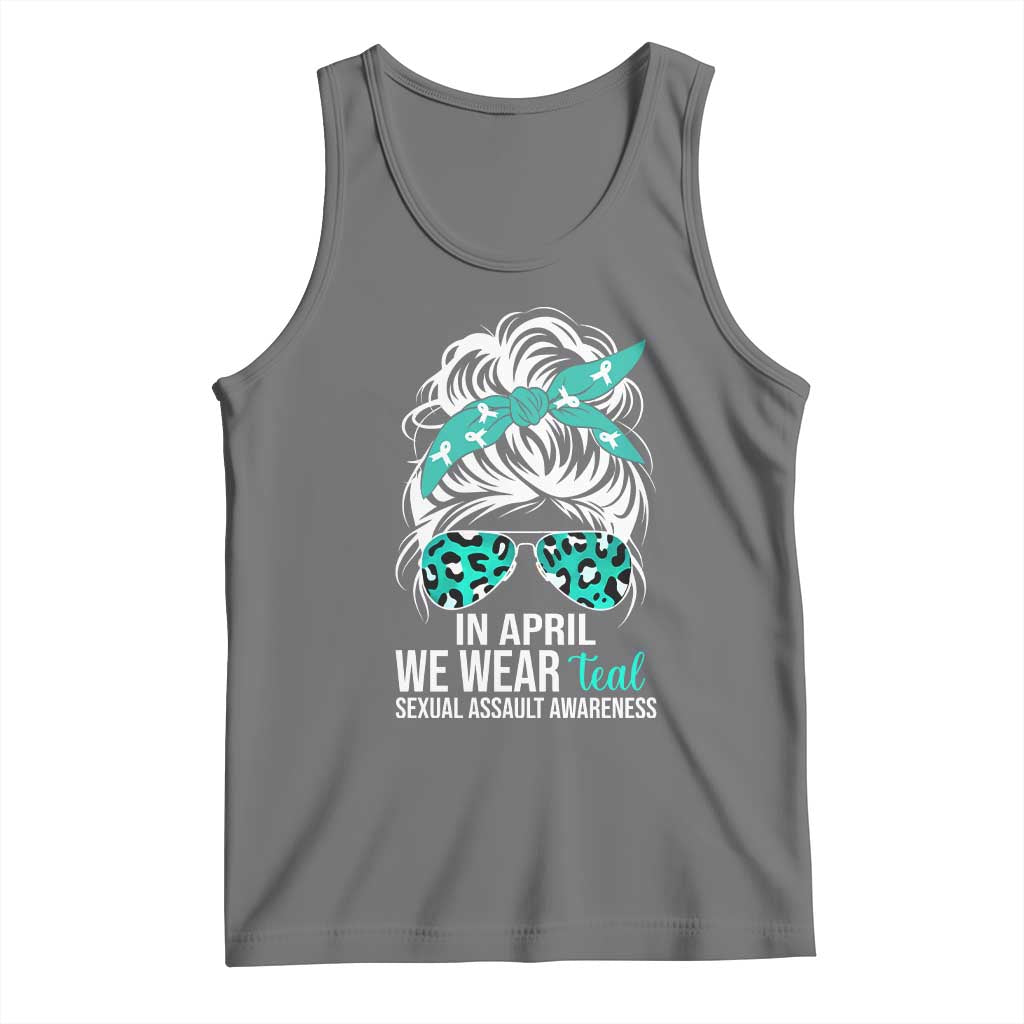 Sexual Assault Awareness Tank Top In April We Wear Teal Women