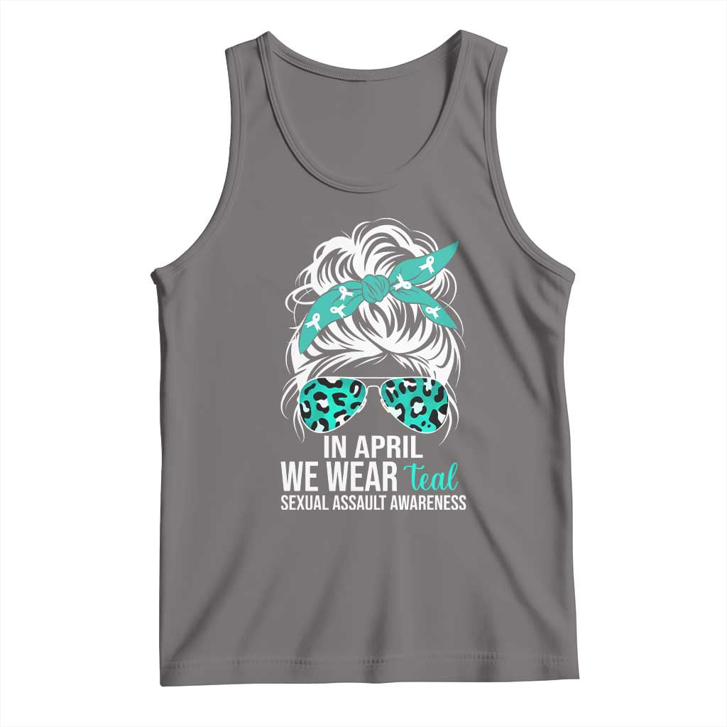 Sexual Assault Awareness Tank Top In April We Wear Teal Women