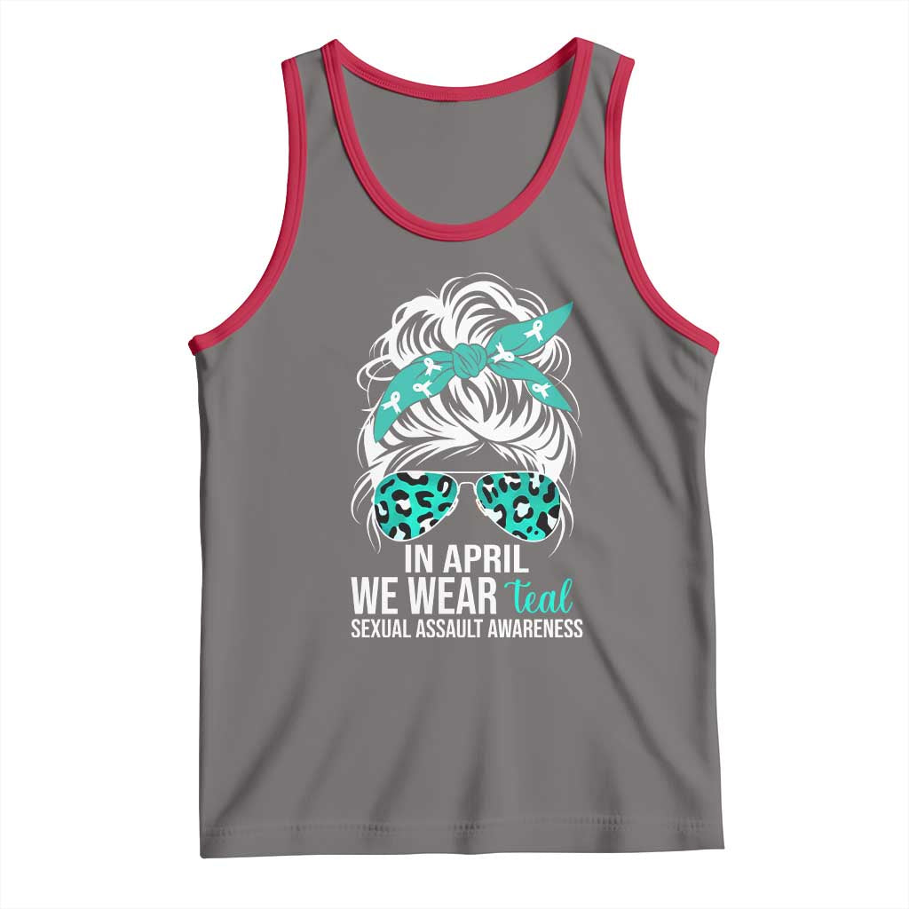 Sexual Assault Awareness Tank Top In April We Wear Teal Women