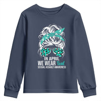 Sexual Assault Awareness Youth Sweatshirt In April We Wear Teal Women