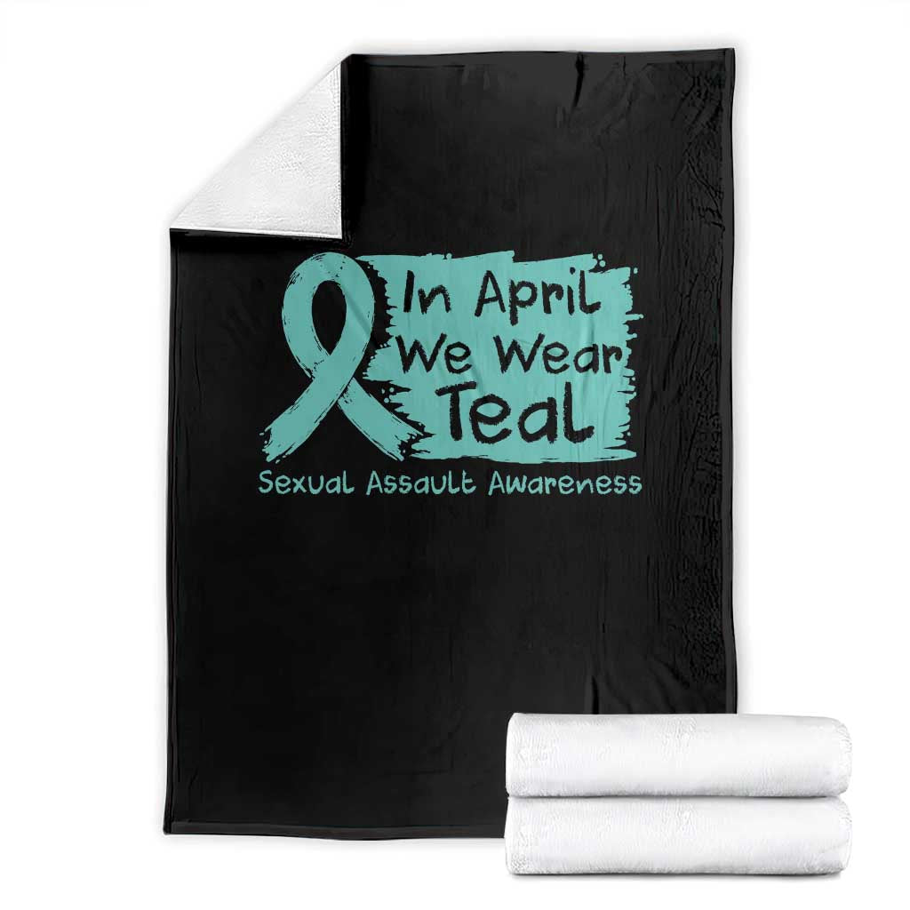 Sexual Assault Awareness Throw Blanket In April We Wear Teal