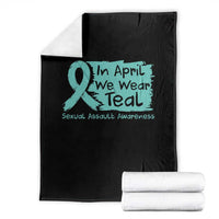 Sexual Assault Awareness Throw Blanket In April We Wear Teal