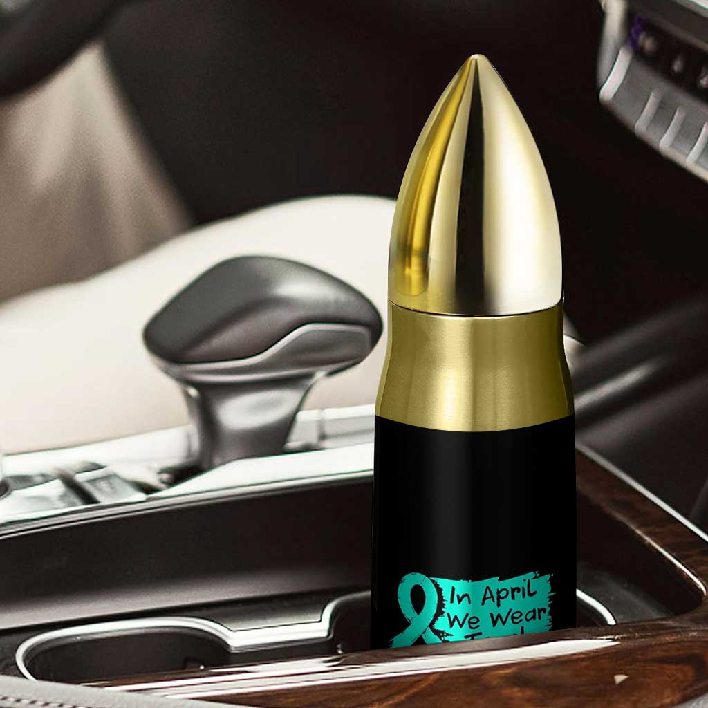 Sexual Assault Awareness Bullet Tumbler In April We Wear Teal