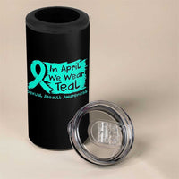 Sexual Assault Awareness 4 in 1 Can Cooler Tumbler In April We Wear Teal