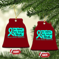 Sexual Assault Awareness Ceramic Ornament In April We Wear Teal