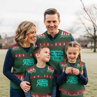 Sexual Assault Awareness V-Neck Knit Sweater Vest In April We Wear Teal