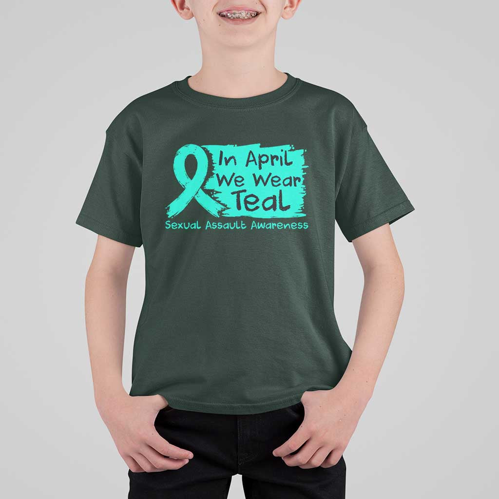 Sexual Assault Awareness T Shirt For Kid In April We Wear Teal