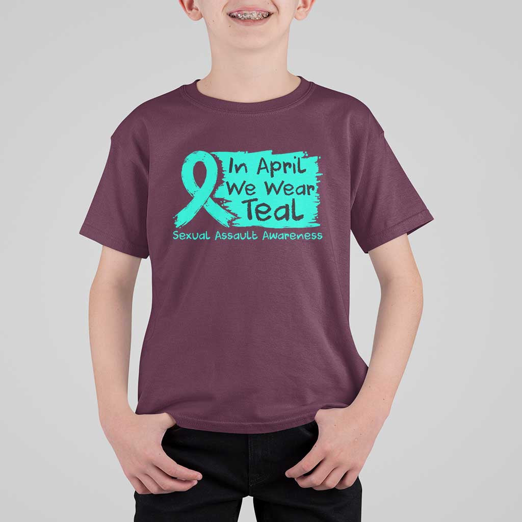 Sexual Assault Awareness T Shirt For Kid In April We Wear Teal