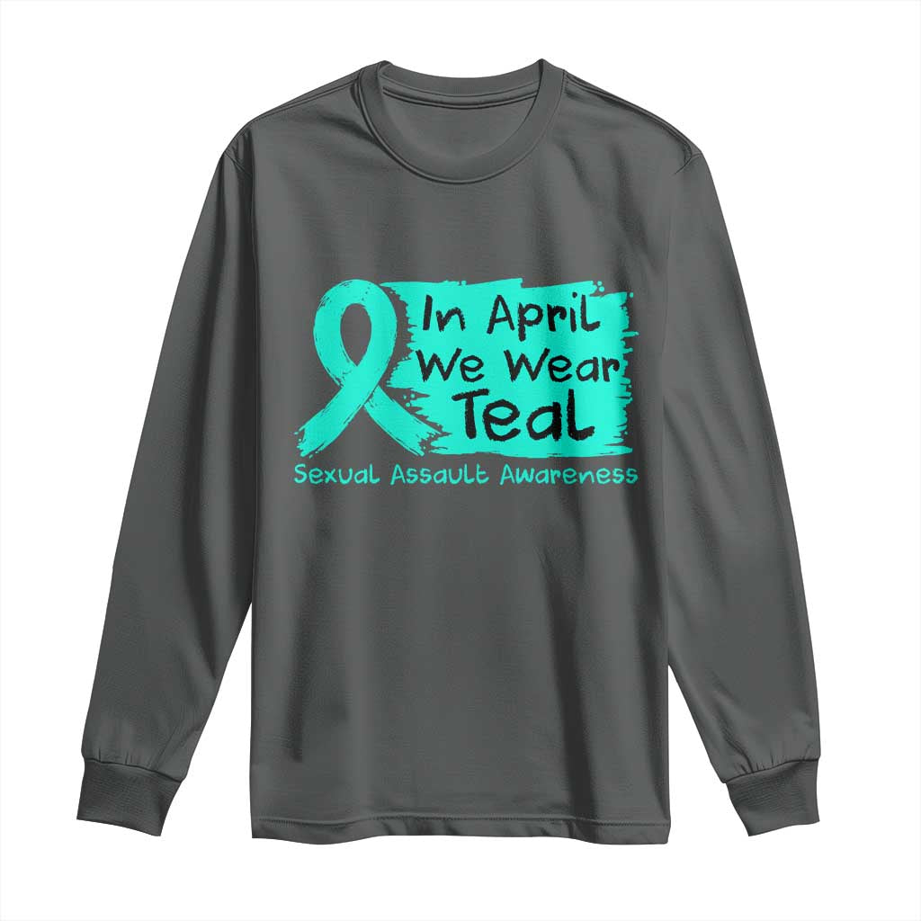 Sexual Assault Awareness Long Sleeve Shirt In April We Wear Teal