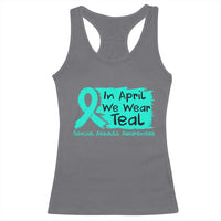 Sexual Assault Awareness Racerback Tank Top In April We Wear Teal